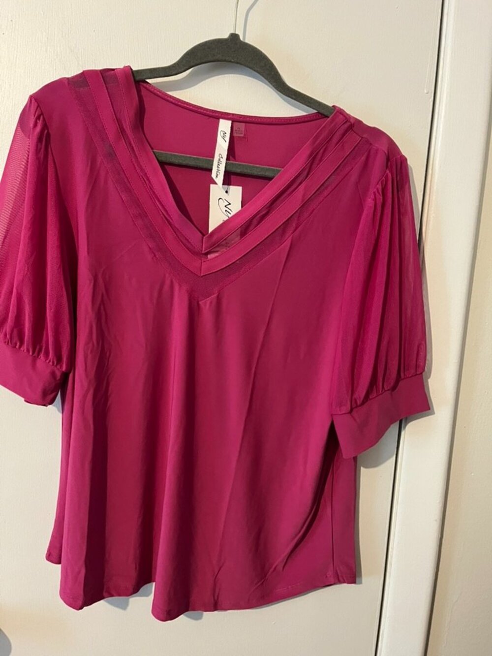 NWT NY COLLECTION PINK Blouse SZ PL